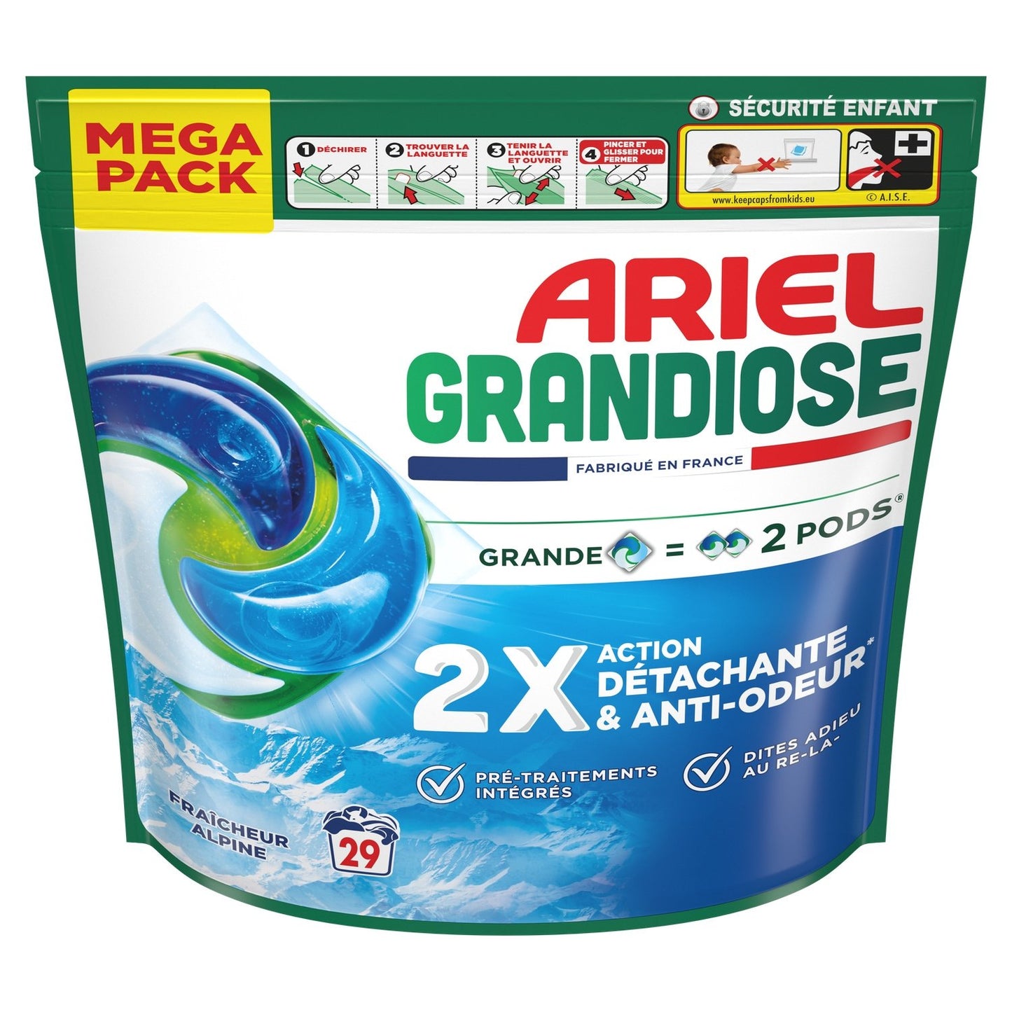ARIEL Grandiose Alpine Freshness Capsule Laundry Detergent