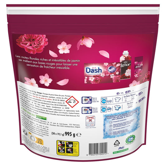 DASH 2-in-1 Jasmine & May Rose Laundry Detergent Capsules