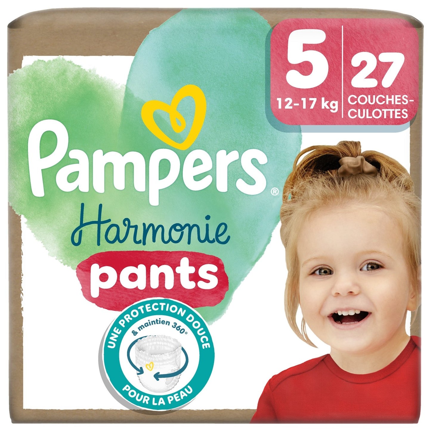 Couches Culottes Bébés Harmonie Pants T5 12-17kg PAMPERS le paquet de 27 couches culottes