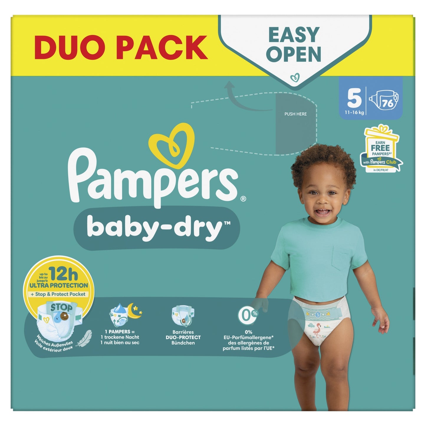 Couches Bébés Baby-Dry 11-16kg Taille 5 PAMPERS
