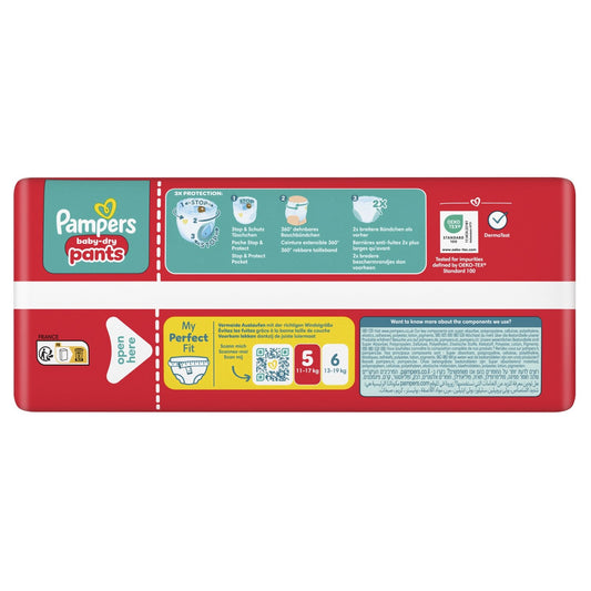 Baby-Dry Pants 11-17kg Size 5 PAMPERS
