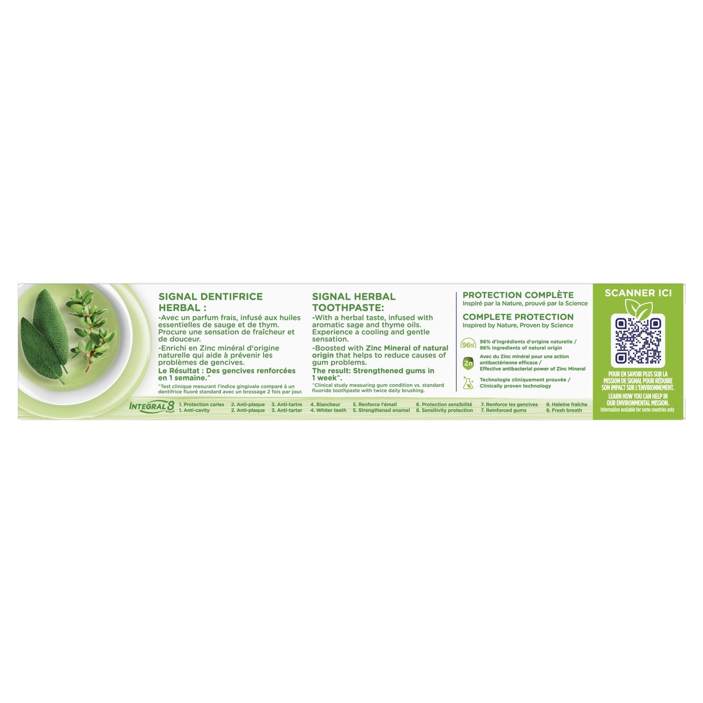 Dentifrice Integral 8 Nature Elements Herbal SIGNAL