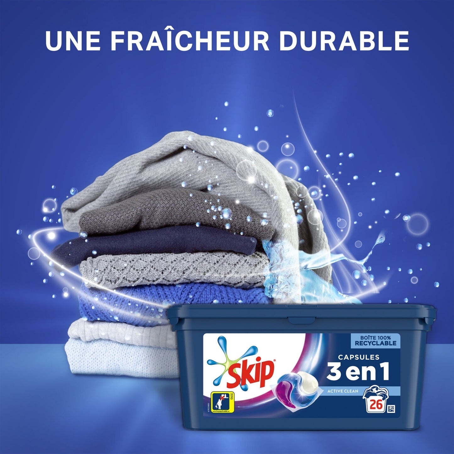 SKIP Ultimate Active Clean 3in1 Capsule Laundry Detergent