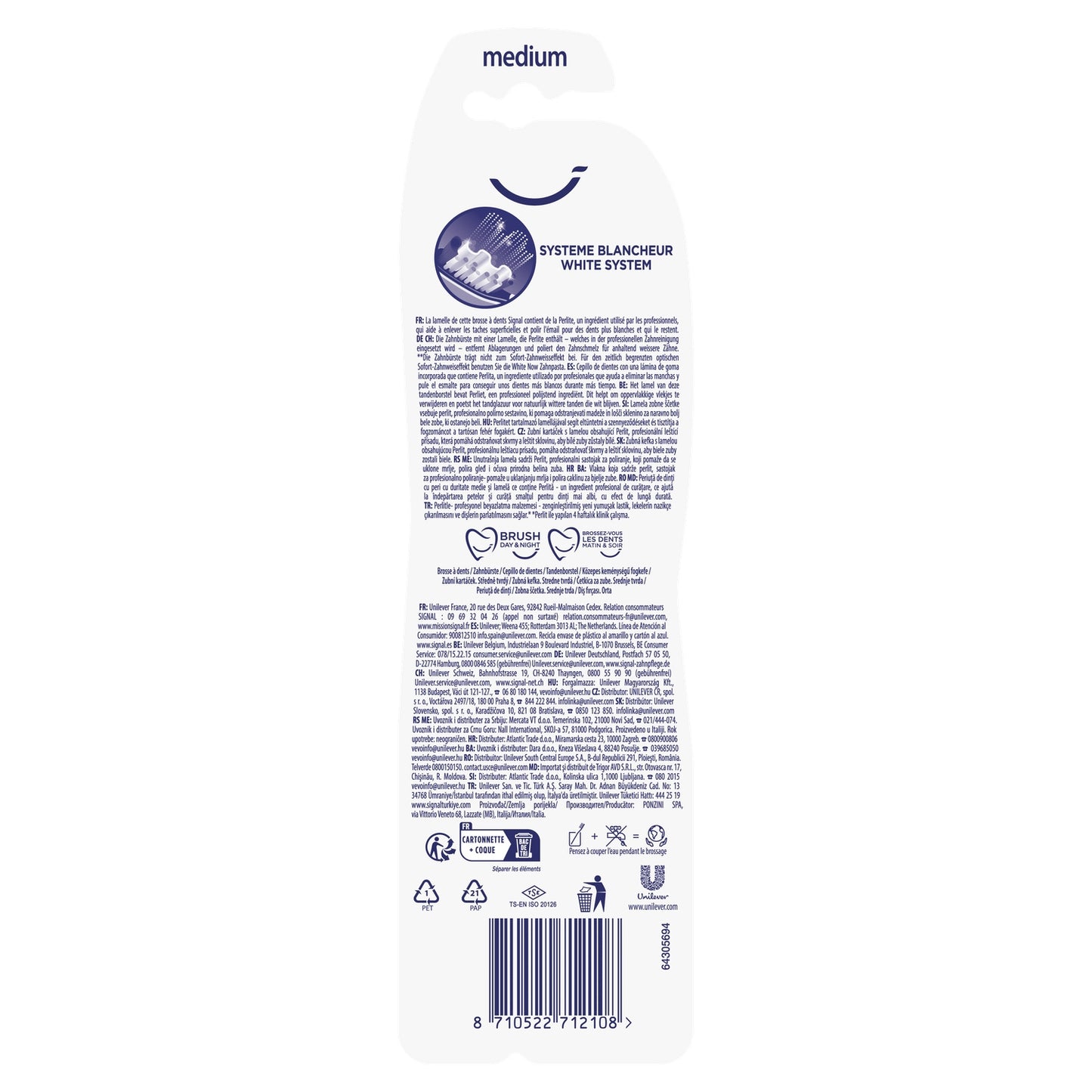 SIGNAL Medium Toothbrush Intense Whiteness and Shine