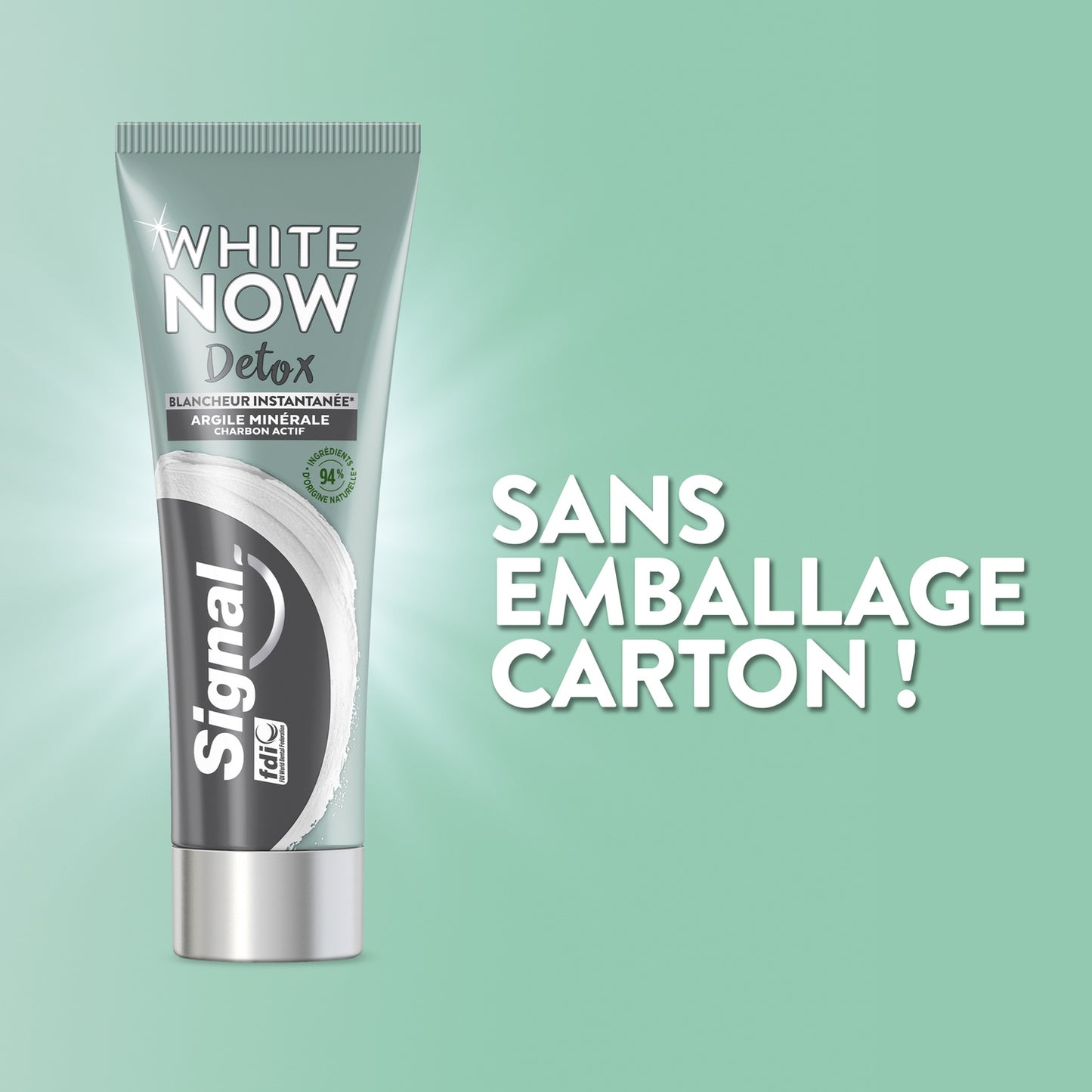 White Now SIGNAL Detox Whitening Zahnpasta mit Tonerde und Aktivkohle