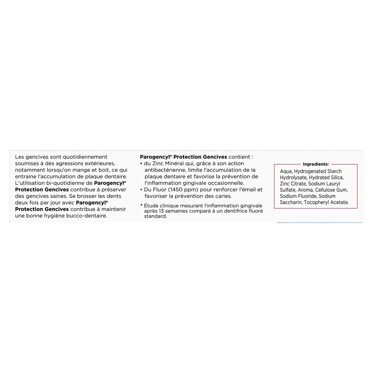 Dentifrice Prévention Gencive PAROGENCYL