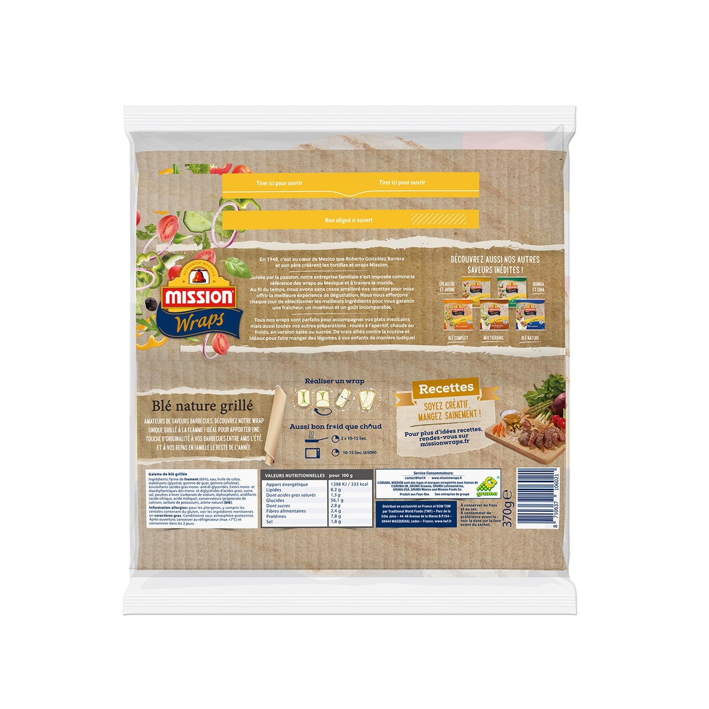 MISSION Toasted Plain Wheat Wraps