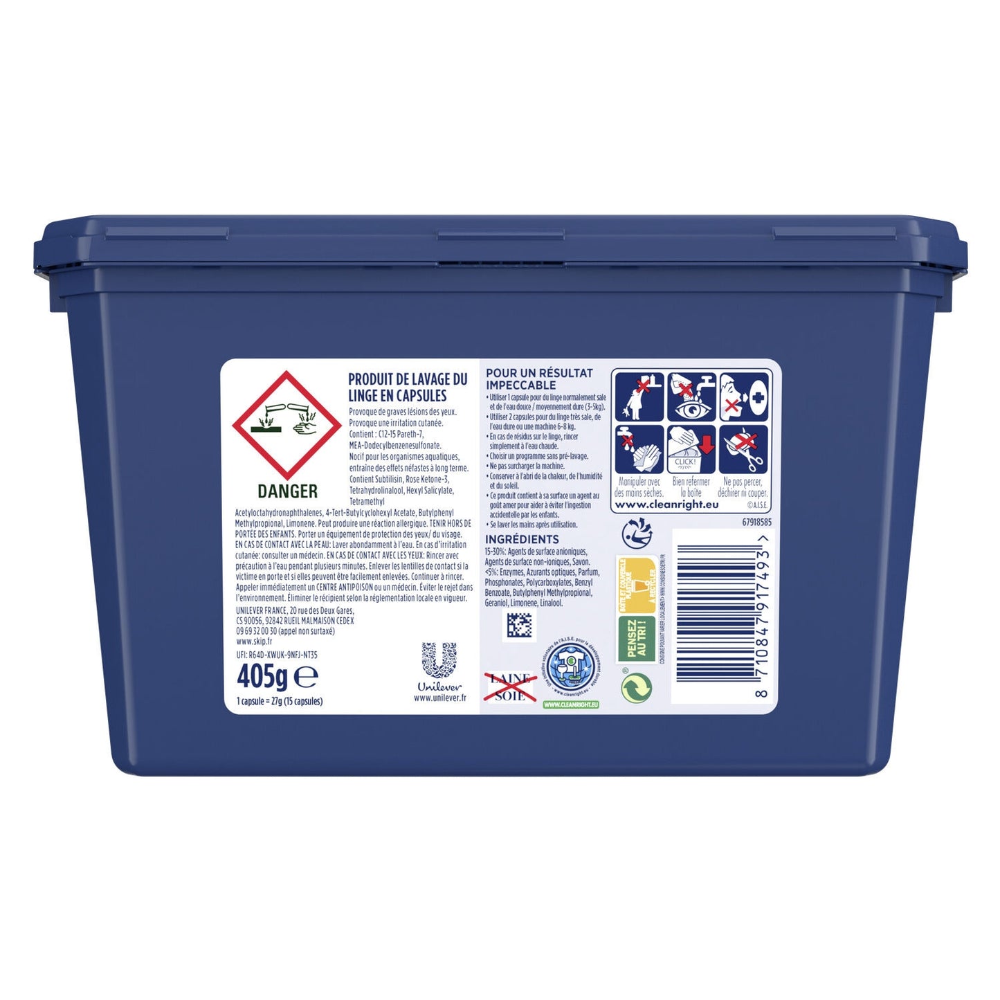 SKIP Ultimate Active Clean 3in1 Capsule Laundry Detergent