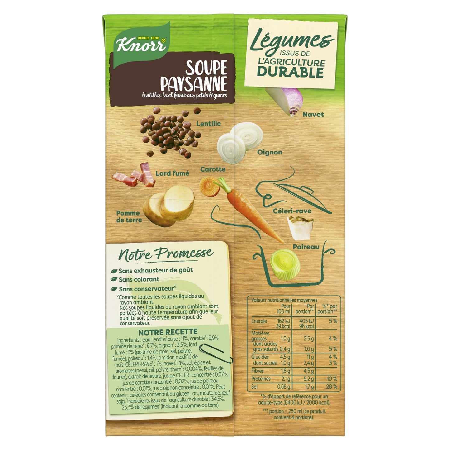 KNORR Linsensuppe mit geräuchertem Speck