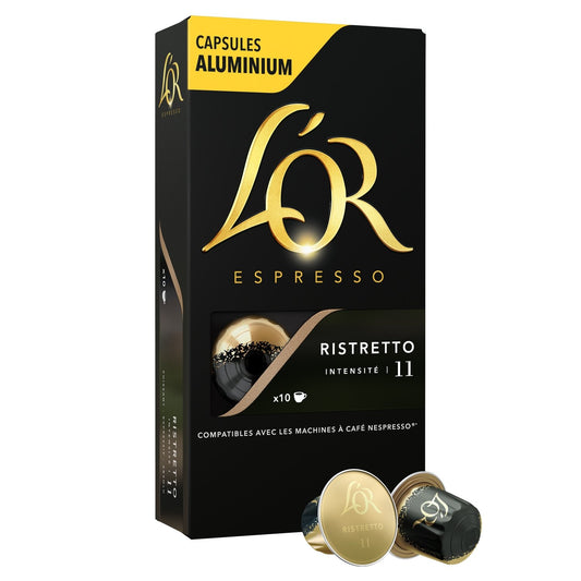 Ristretto Coffee Capsules Intensity 11 Nespresso Compatible L'OR