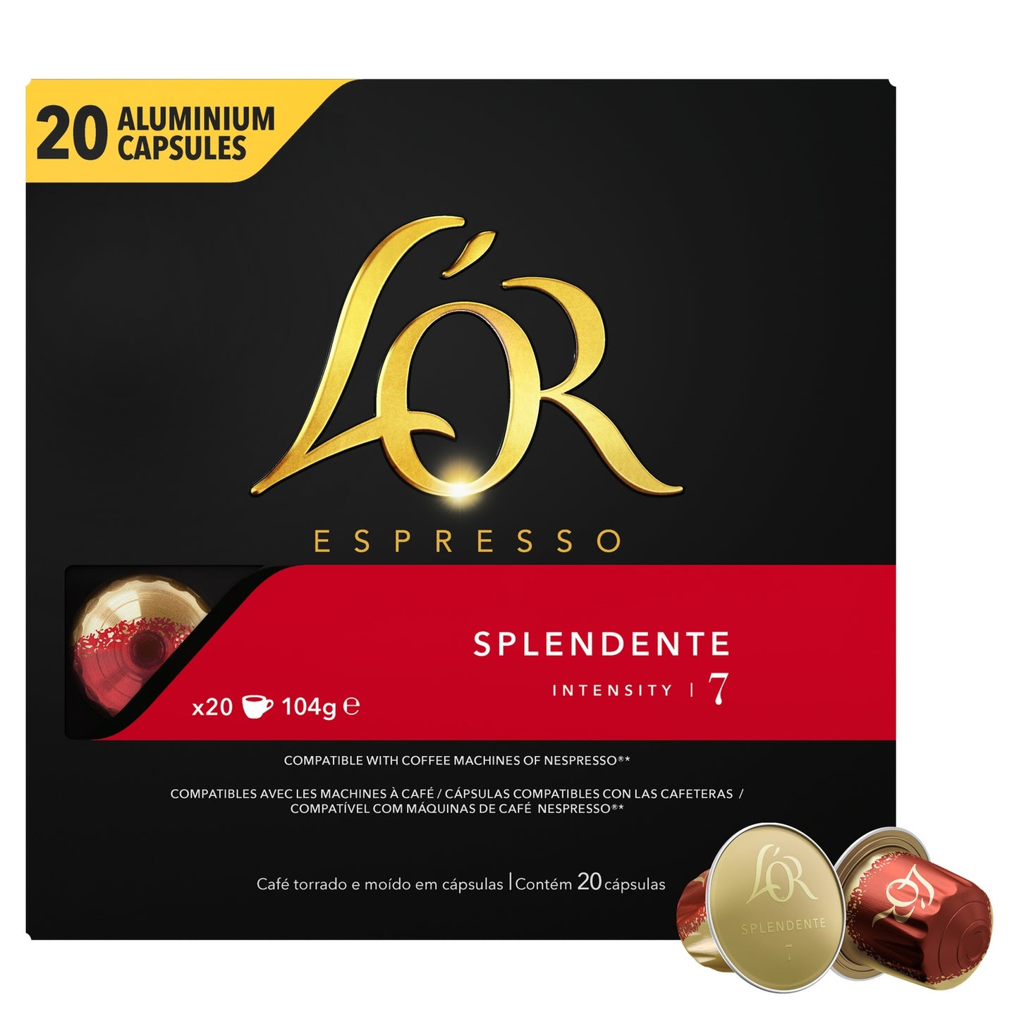 Splendente Intensity Nespresso Compatible Capsules L'OR