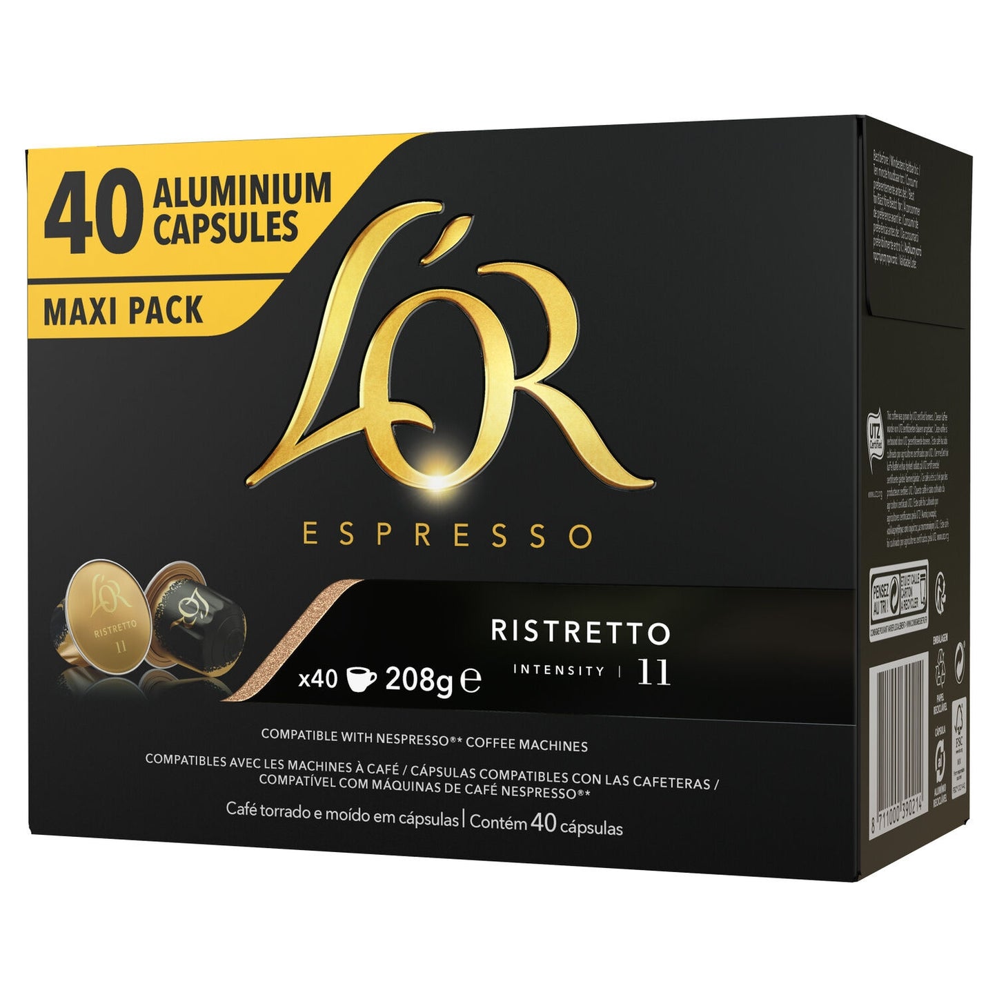Nespresso Ristretto Compatible Coffee Capsules Intensity 11 L'OR ESPRESSO
