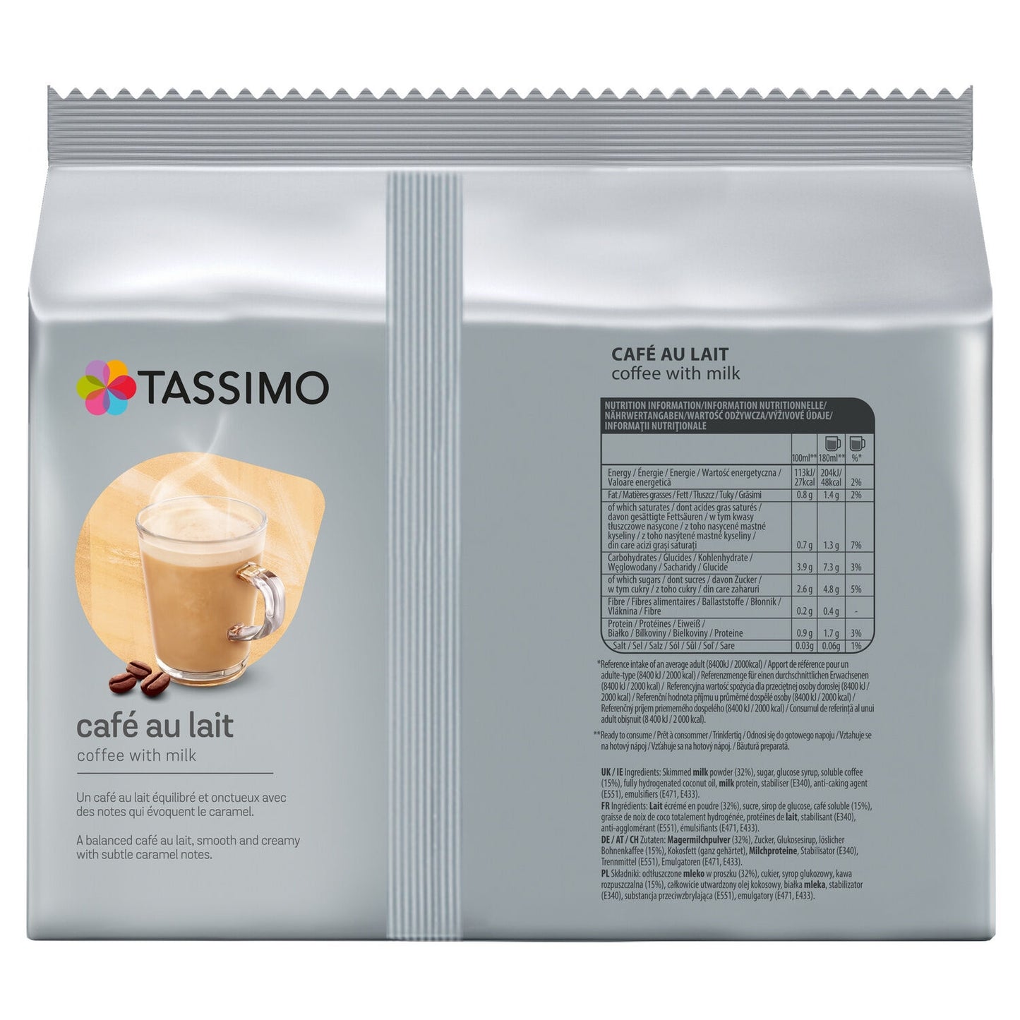 Coffee with Milk Pods Compatible with Tassimo TASSIMO