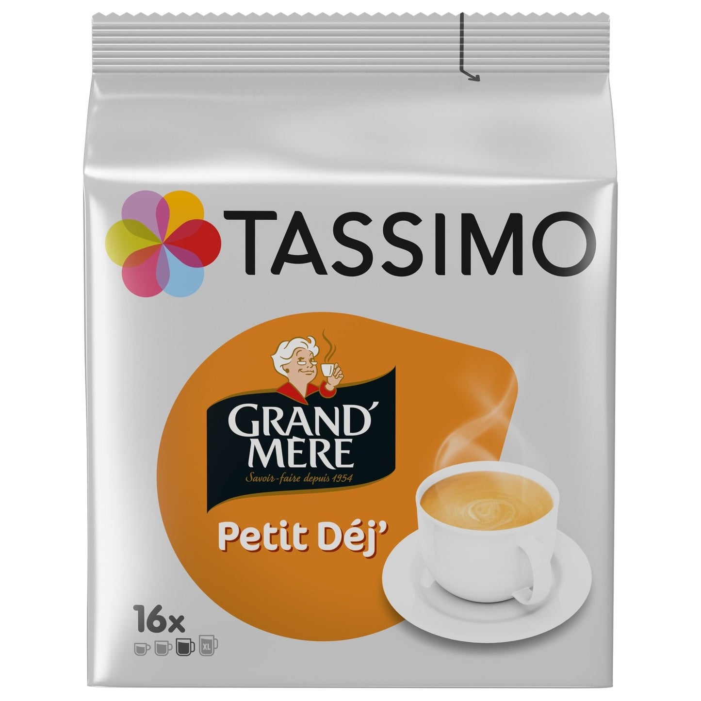 Café Dosettes Petit Déjeuner Compatible Tassimo TASSIMO le paquet de 16 dosettes