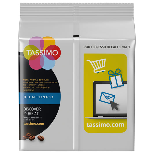 Decaffeinated Coffee Pods Intensity 6 Tassimo Compatible TASSIMO