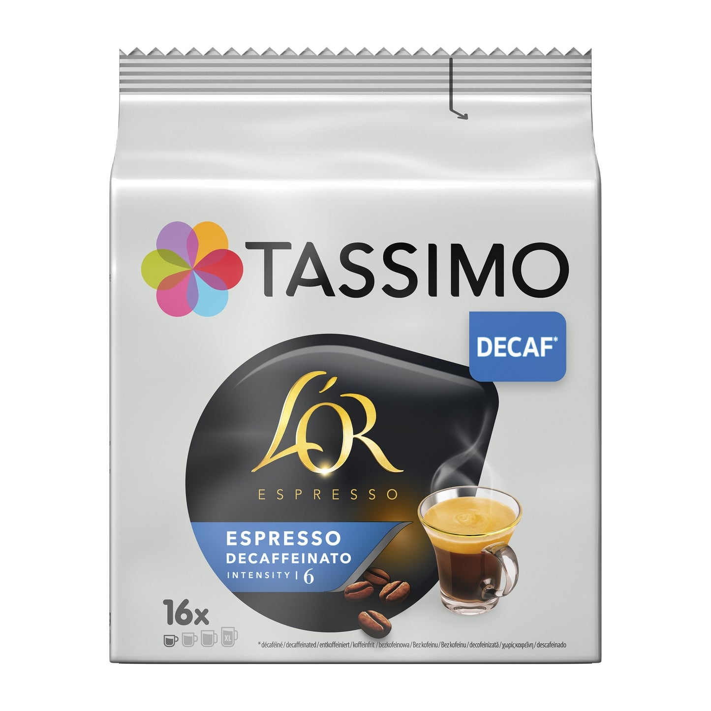 Decaffeinated Coffee Pods Intensity 6 Tassimo Compatible TASSIMO