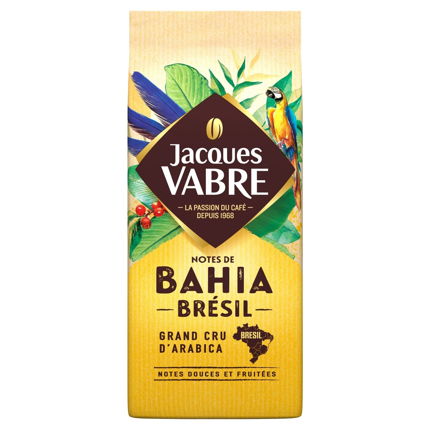 Café Moulu 100% Arabica Doux Brésil JACQUES VABRE le paquet de 250g
