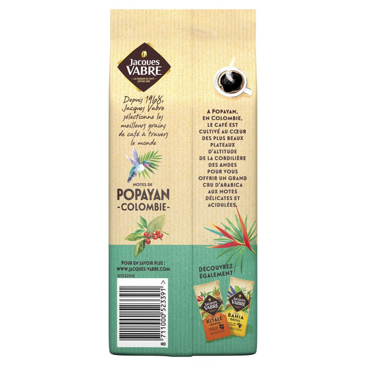 Gemahlener Kaffee 100% Arabica Popayan Kolumbien JACQUES VABRE