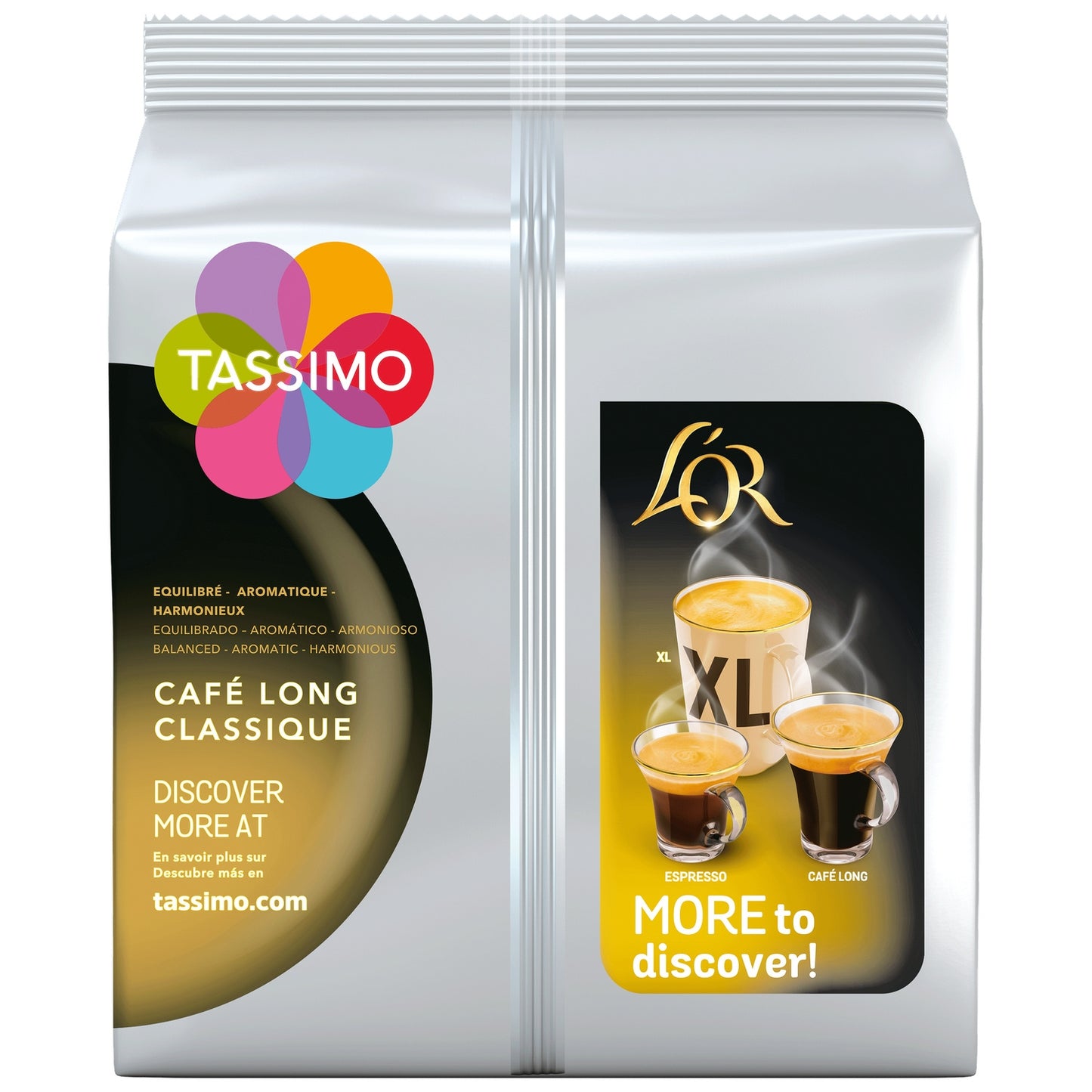 Long Classic Gold Coffee Pods Compatible with Tassimo TASSIMO