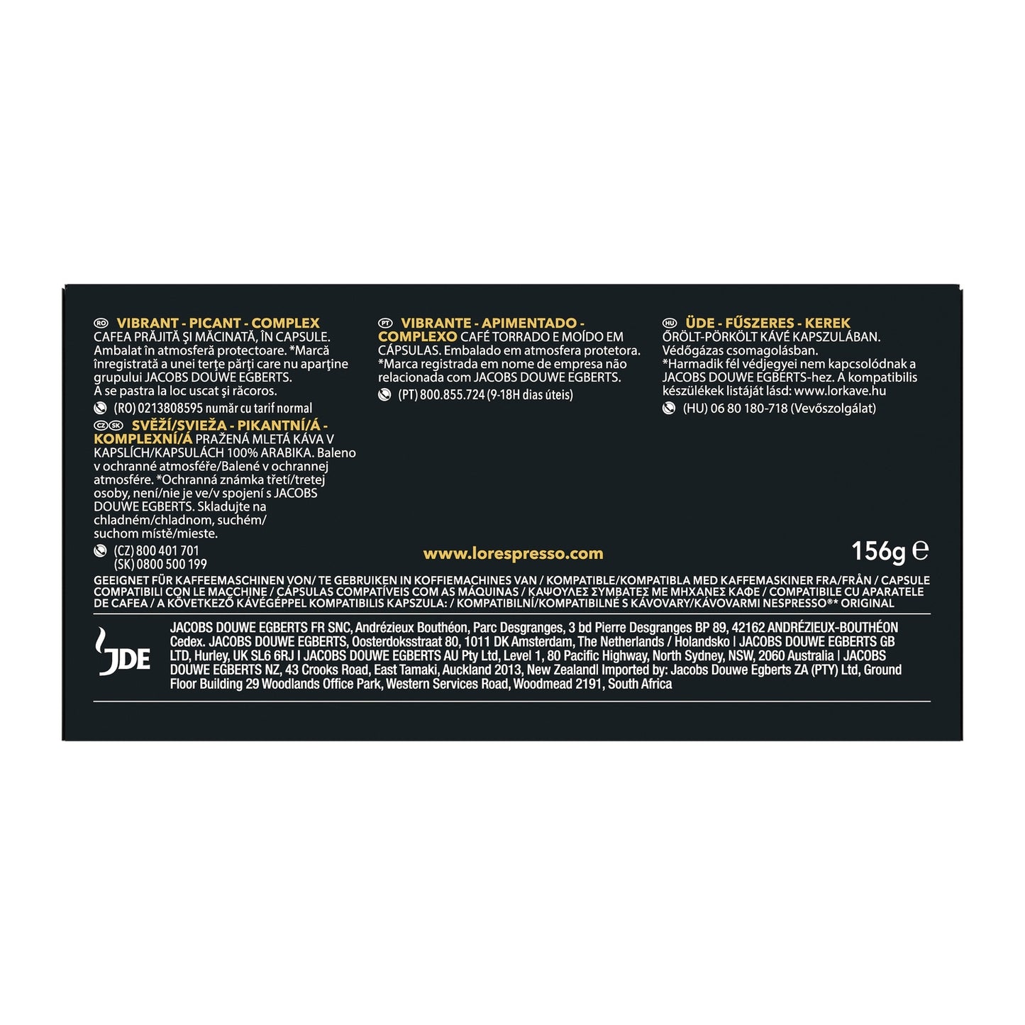 Café Capsules Ristretto Intensité 11 Compatibles Nespresso® L'OR