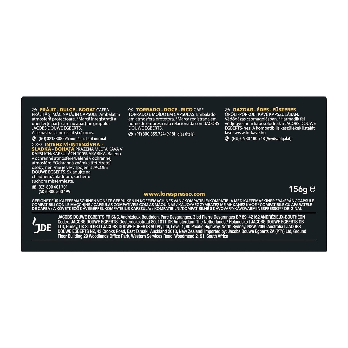 Café Capsules Supremo Intensité 10 Compatibles Nespresso® L'OR