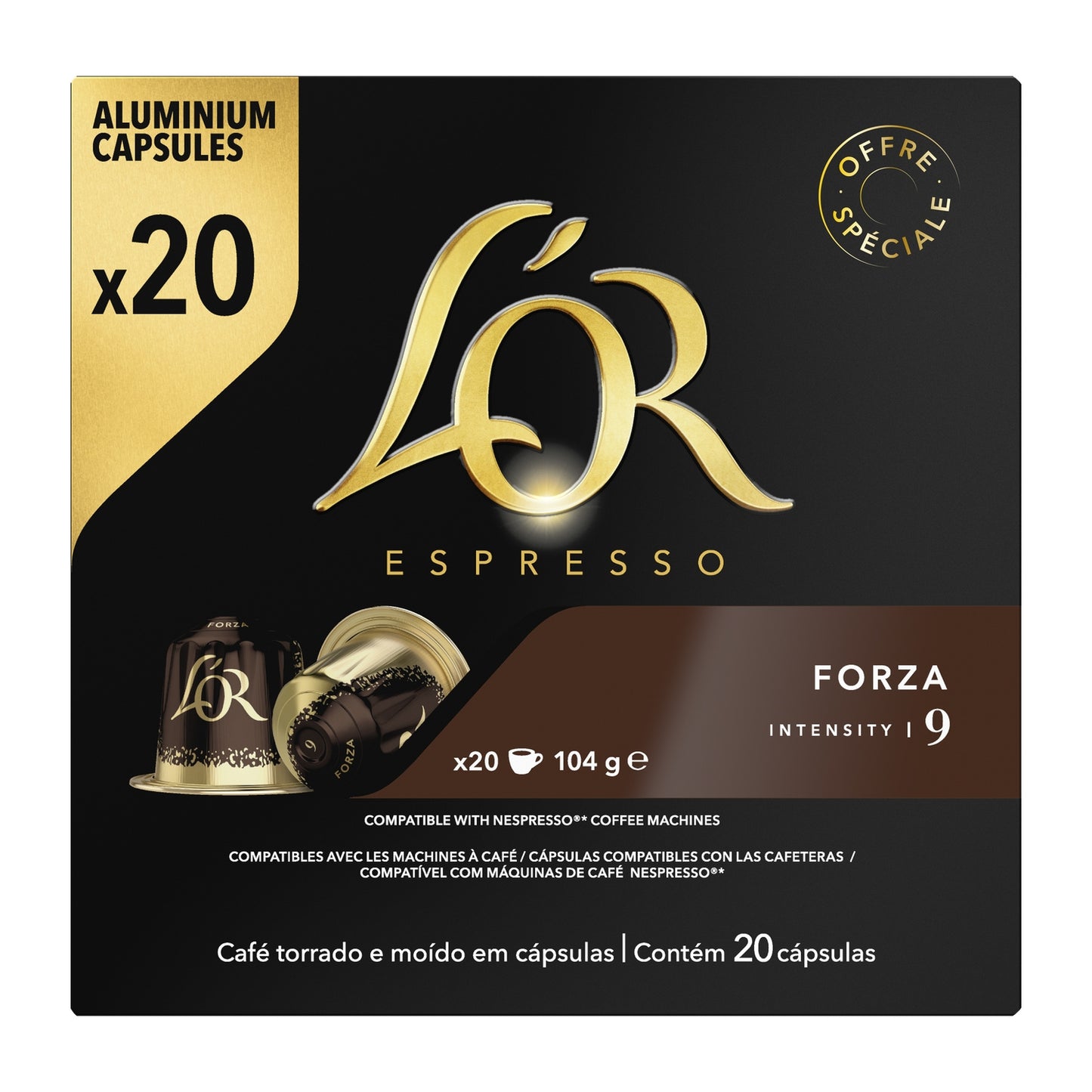Nespresso Forza Intensity 9 L'OR ESPRESSO Compatible Capsules