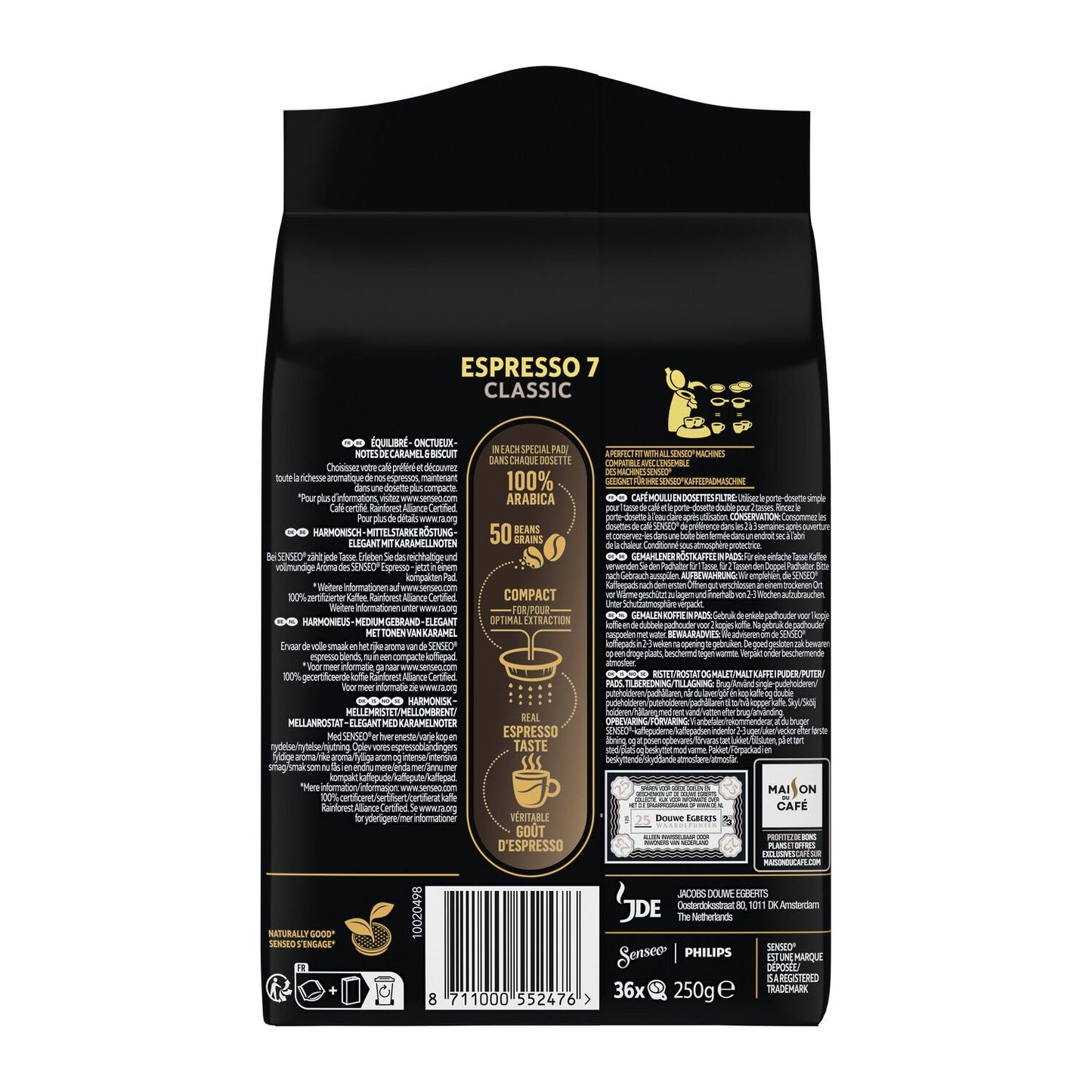 Classic Espresso Pods Intensity 7 Senseo Compatible SENSEO