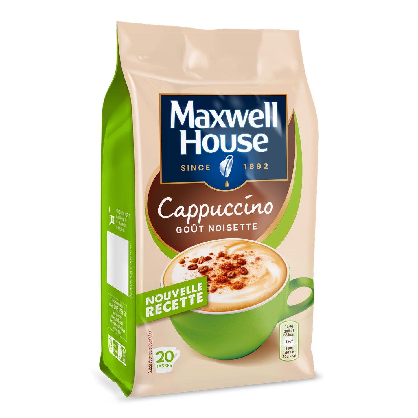 Café Soluble Cappuccino Noisette MAXWELL HOUSE