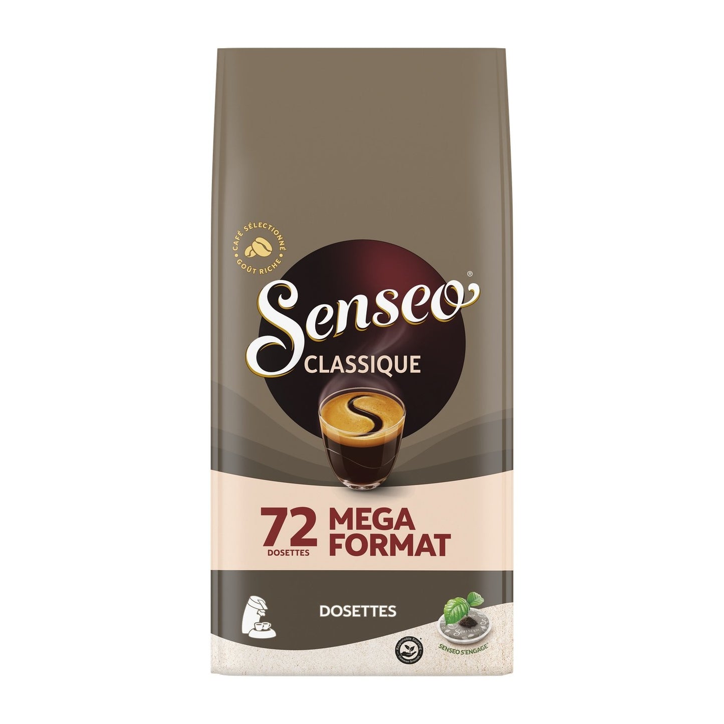 Café Dosettes Classique Compatible Senseo SENSEO le paquet de 72 dosettes