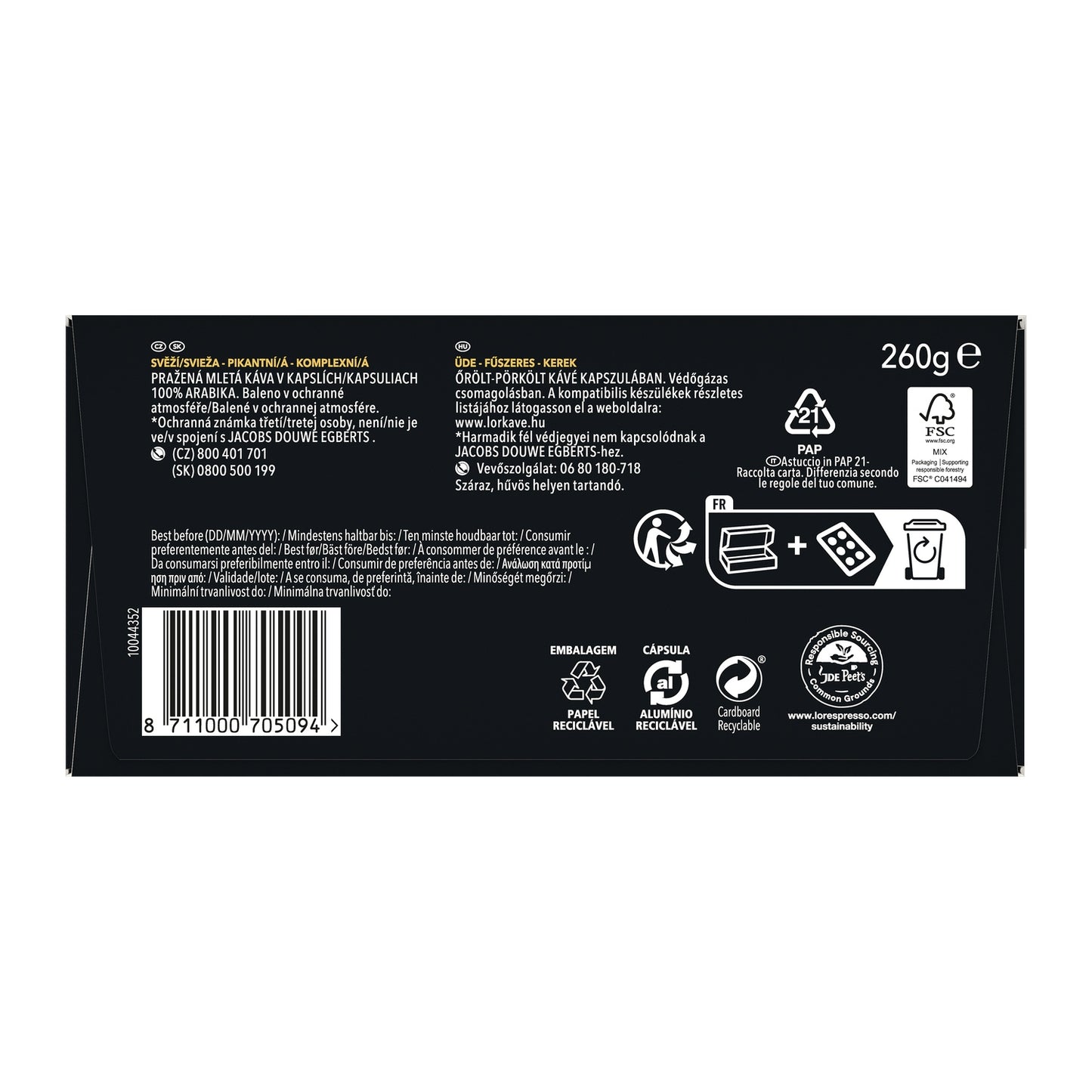 Ristretto Coffee Capsules Intensity 11 Nespresso Compatible L'OR