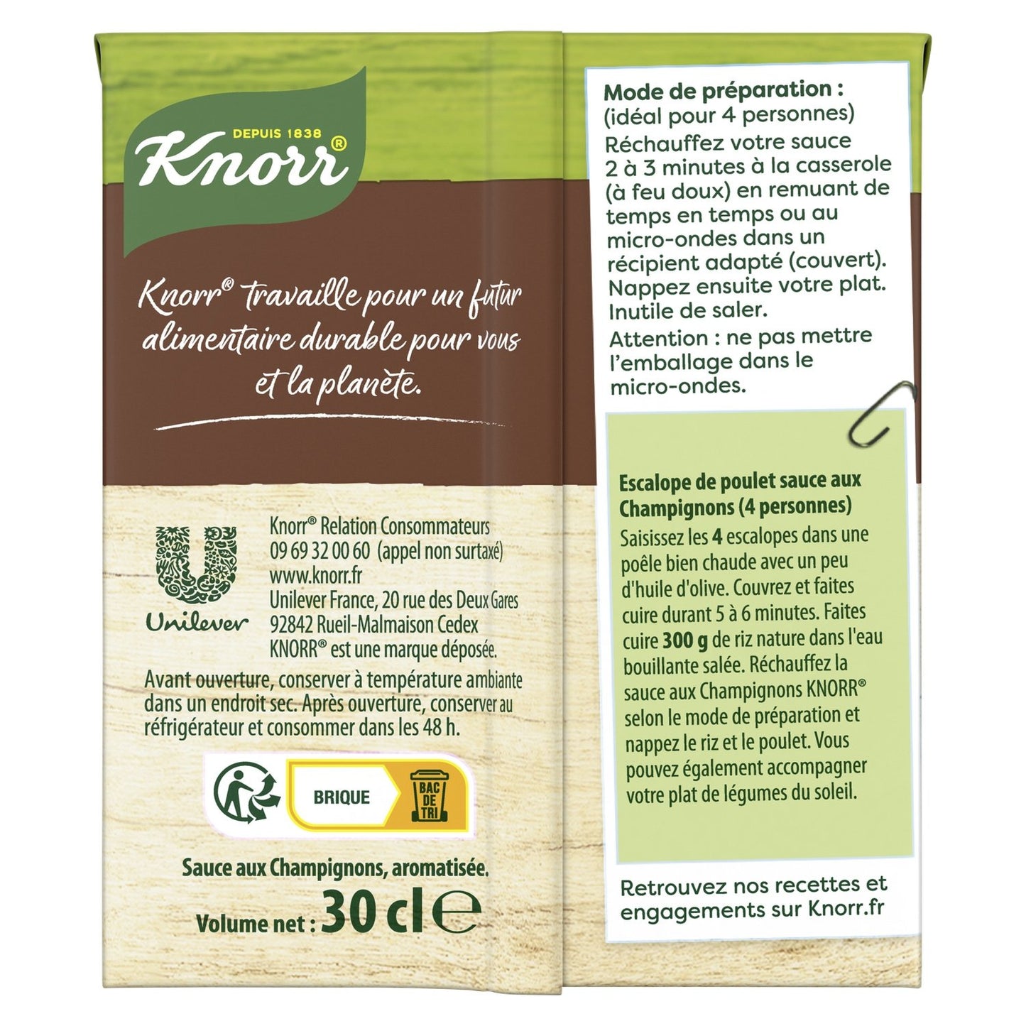 KNORR Sauce Champignons Crème fraîche