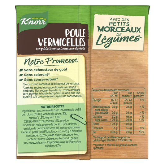 Soupe Velouté Poule Vermicelles Carottes KNORR