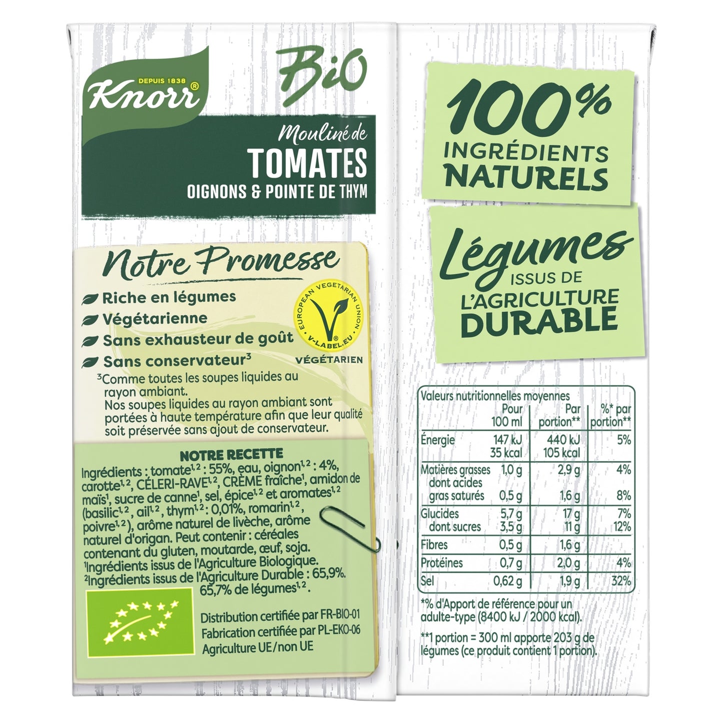 KNORR Organic Tomato, Onion and Thyme Soup