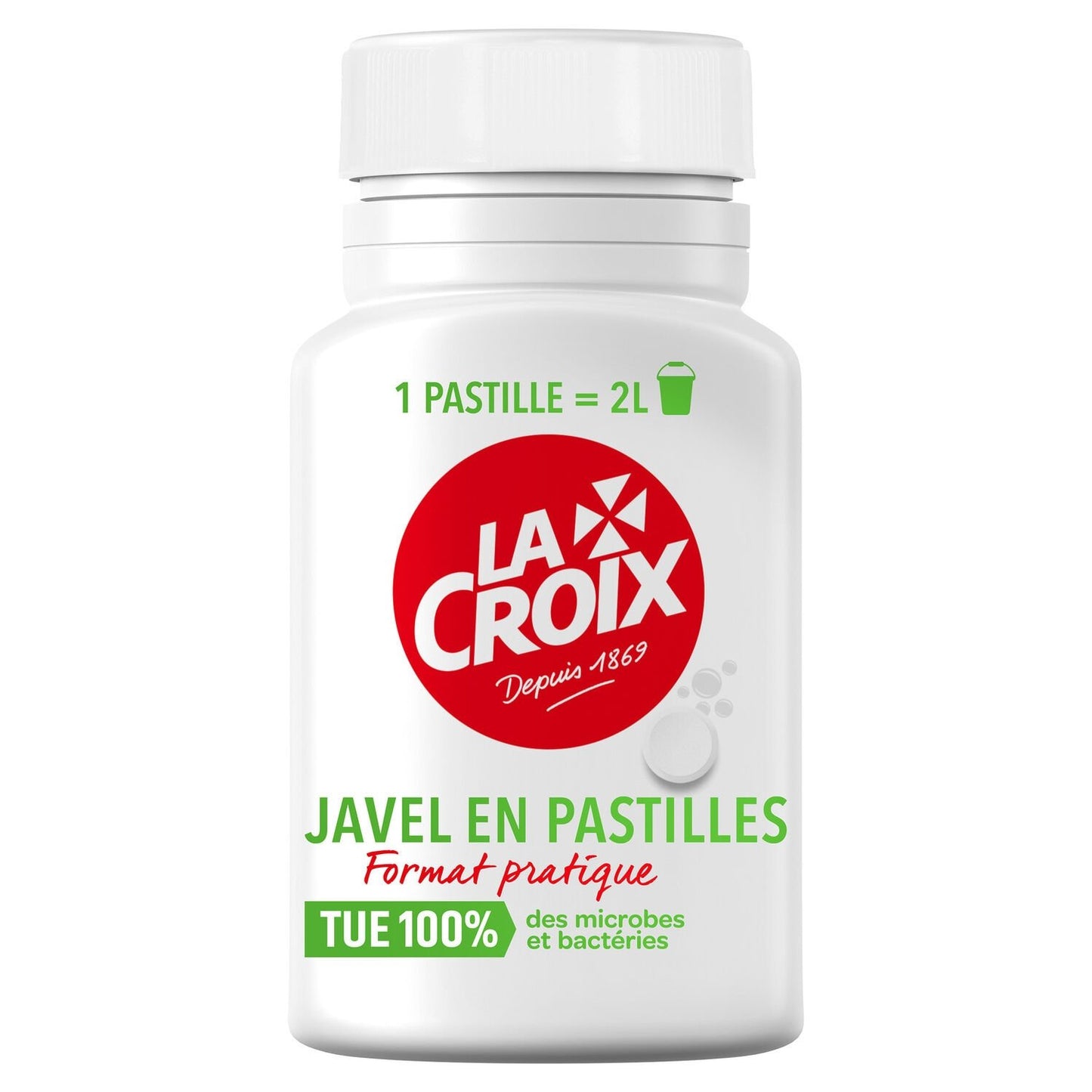 Javel en Pastilles LA CROIX la boite de 40 pastilles