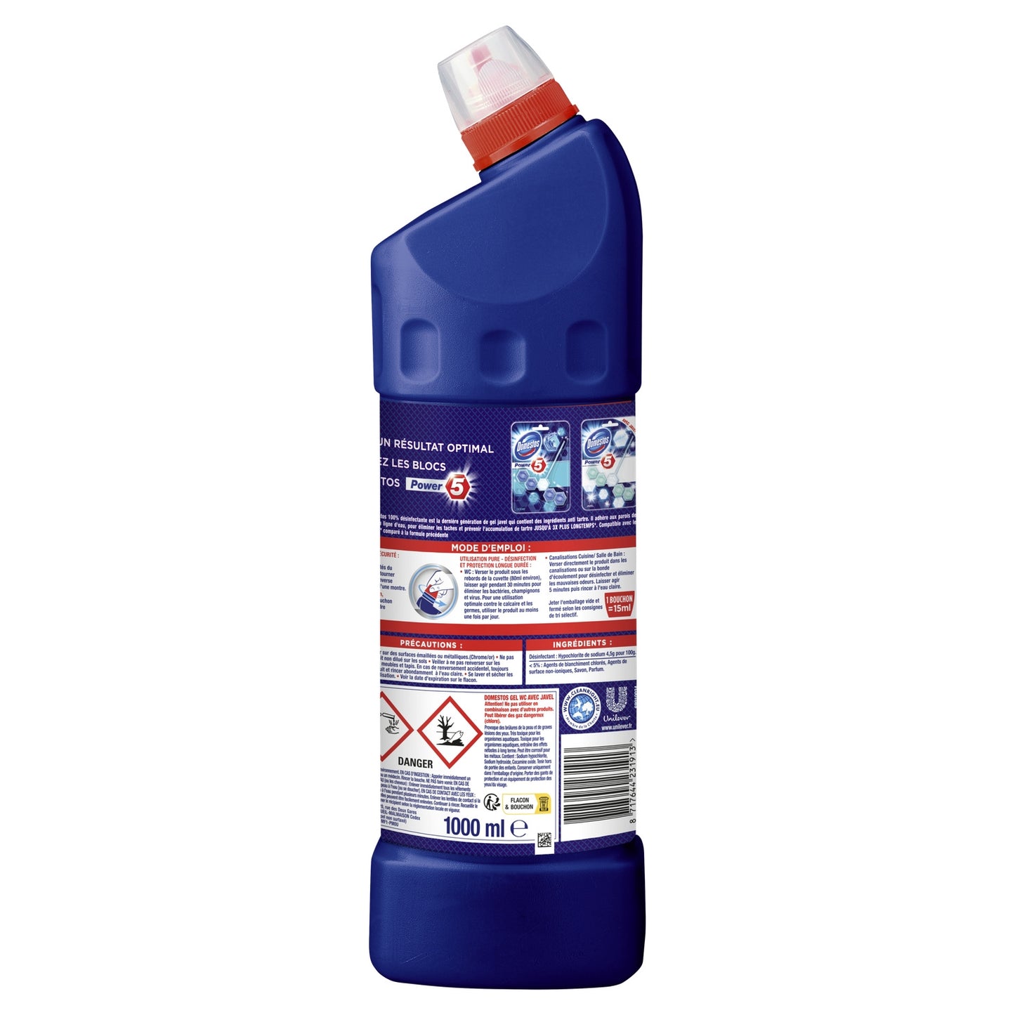 Original DOMESTOS Disinfectant Bleach Toilet Gel