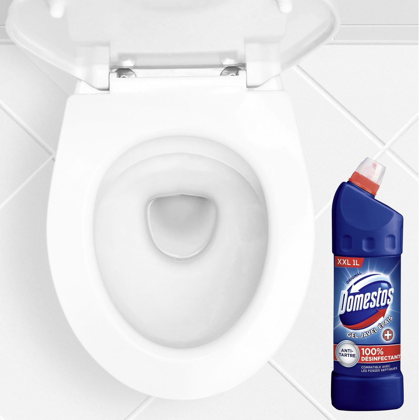 Original DOMESTOS Disinfectant Bleach Toilet Gel