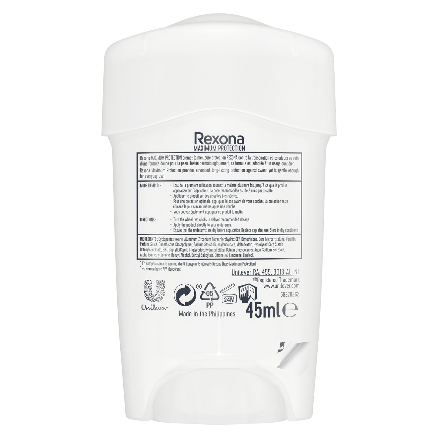Déodorant Homme Anti-Transpirant Maximum Protection Clean Scent REXONA