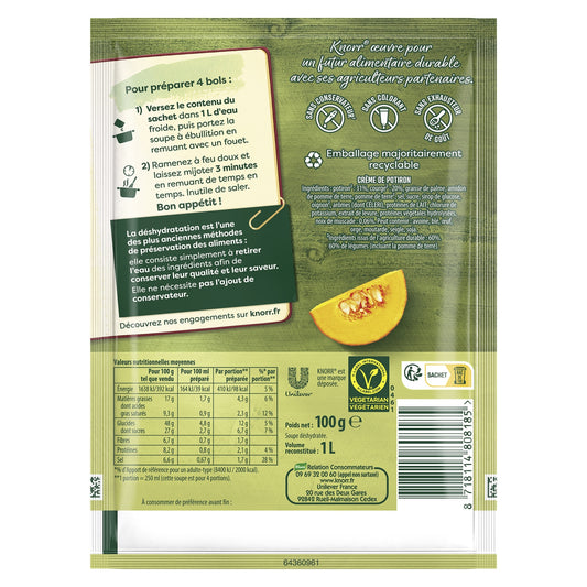 Soupe Déshydratée Crème de Potiron KNORR
