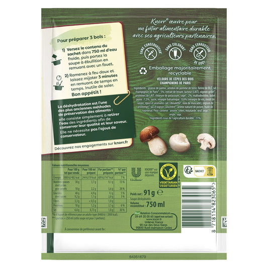 Soupe Déshydratée Velours de Cèpes KNORR
