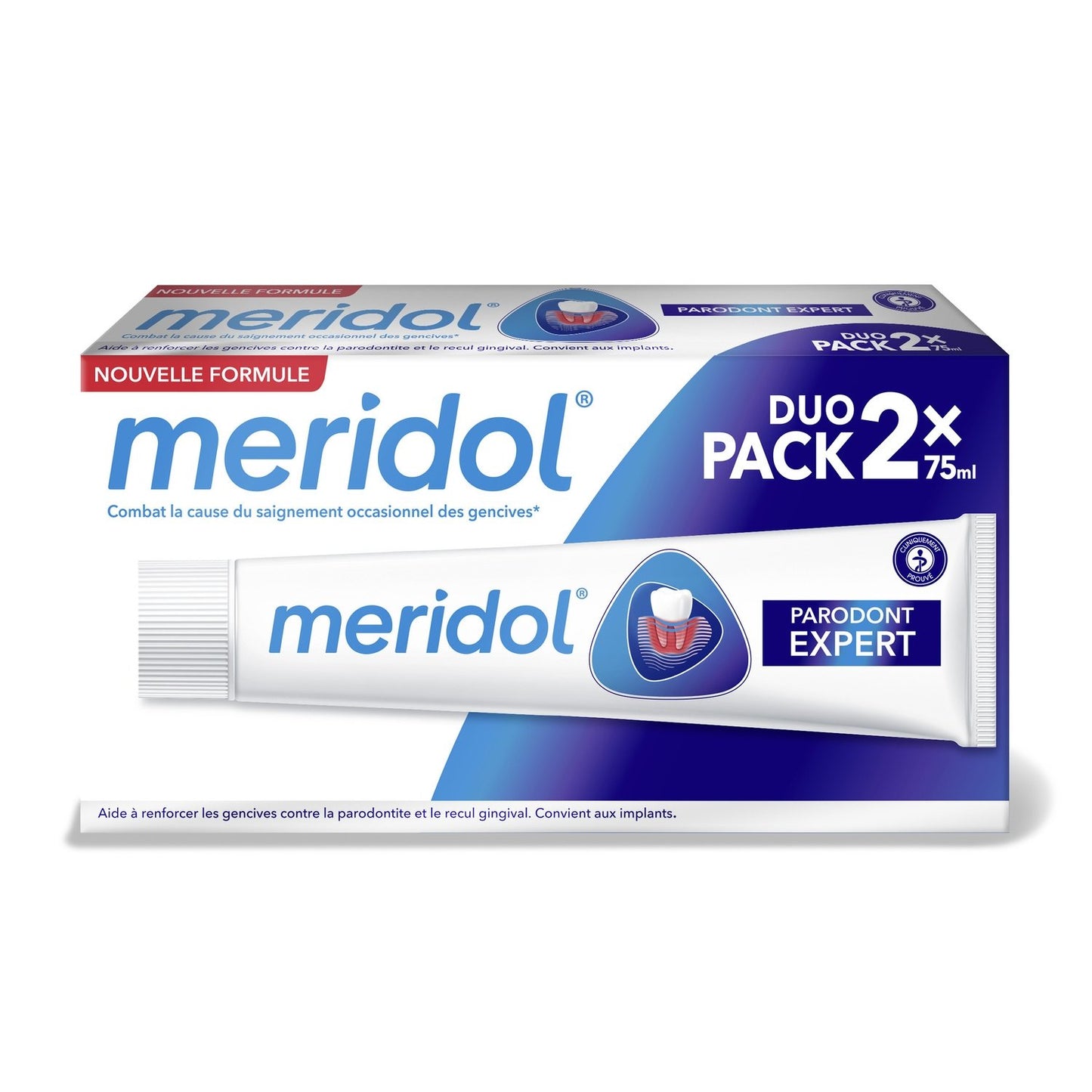 Dentifrice Parodont Expert Prévient le Saignement des Gencives MERIDOL les 2 tubes de 75mL