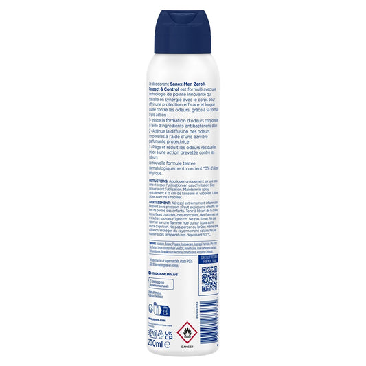 SANEX MEN Respect Control 0% Deodorant-Spray für Männer