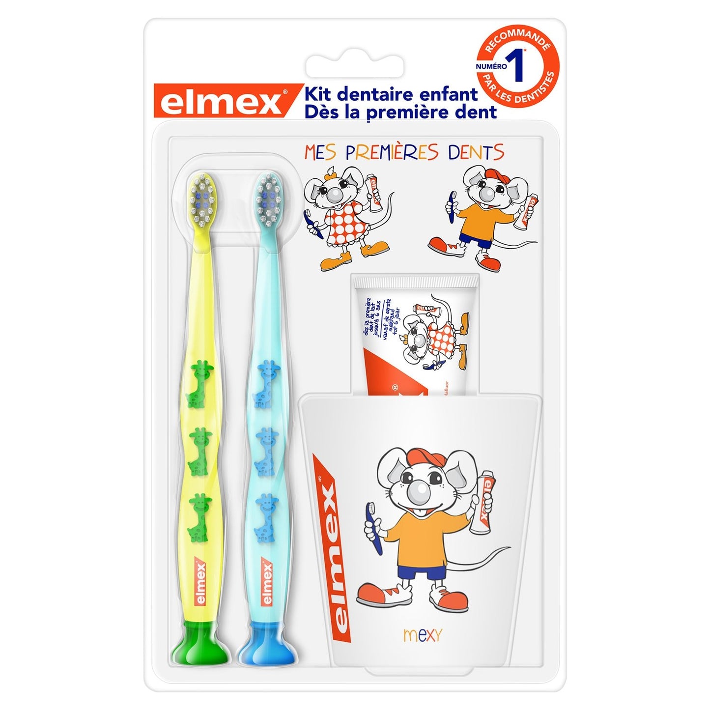 Brosse à Dents Souple Enfant ELMEX le kit