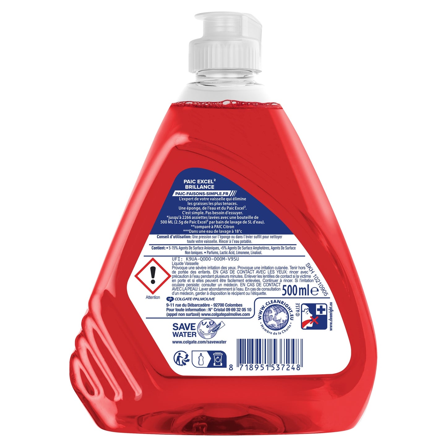 Liquide Vaisselle Excel 2 Brillance PAIC
