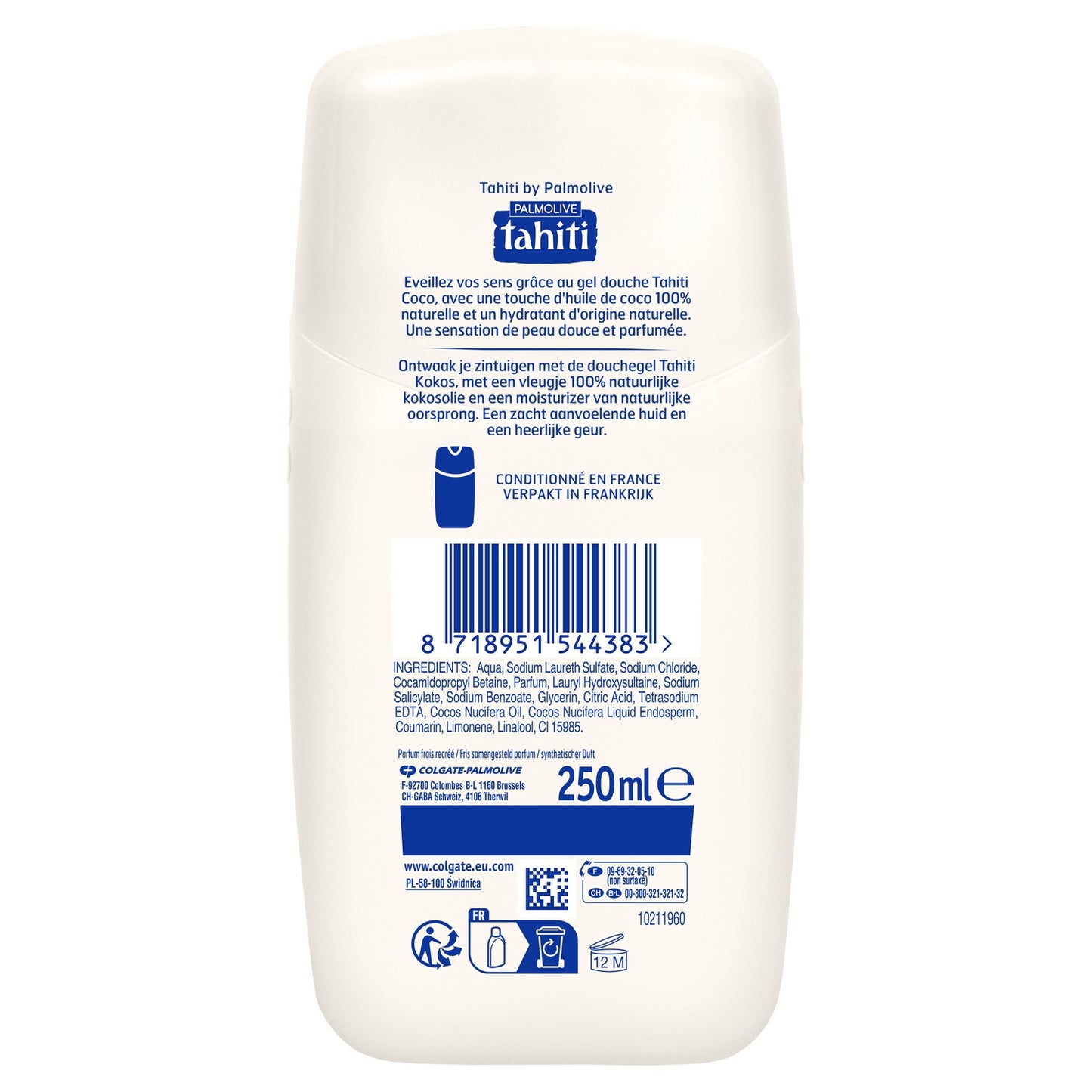 Moisturizing Shower Gel with Coconut and Coconut Oil TAHITI