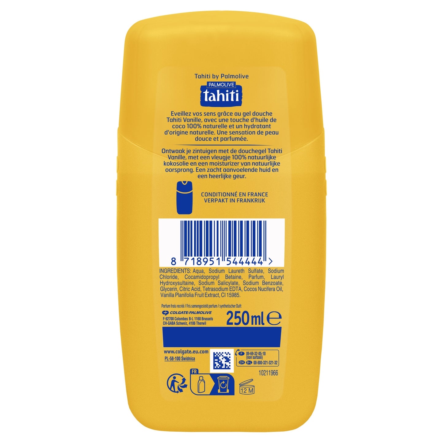 Moisturizing Shower Gel Vanilla & Coconut Oil TAHITI