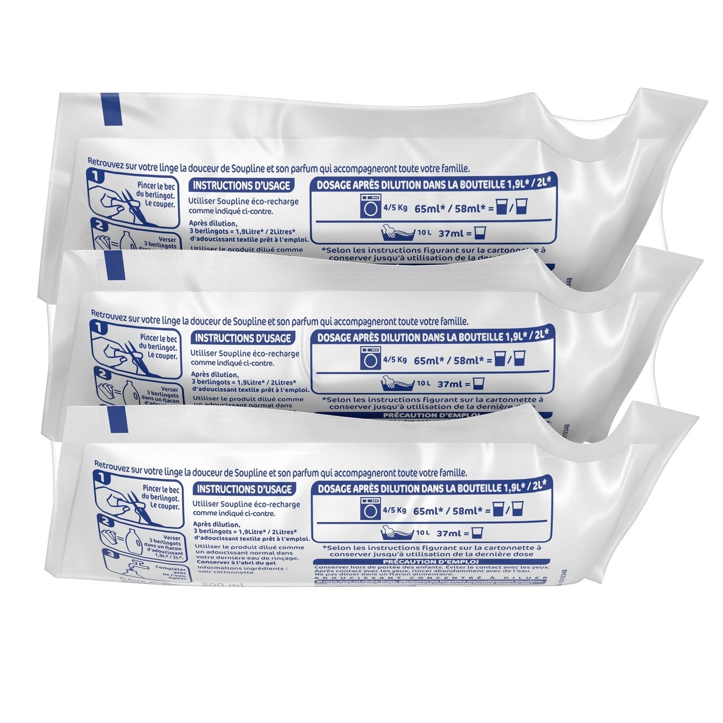 SOUPLINE Hypoallergenic 3d Concentrated Fabric Softener with Sweet Almond Milk
