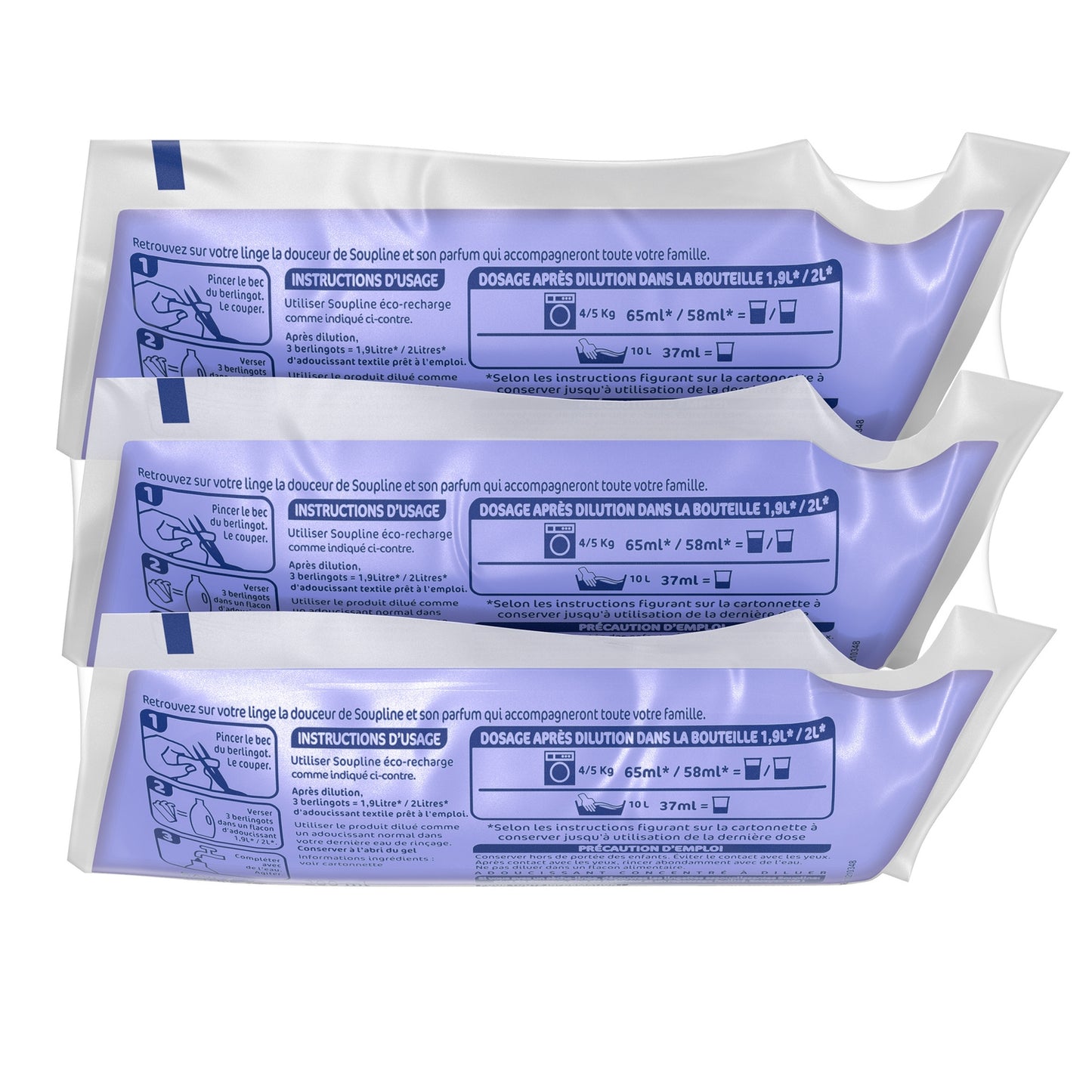 3D SOUPLINE Lavendel Weichspüler Nachfüllpackung