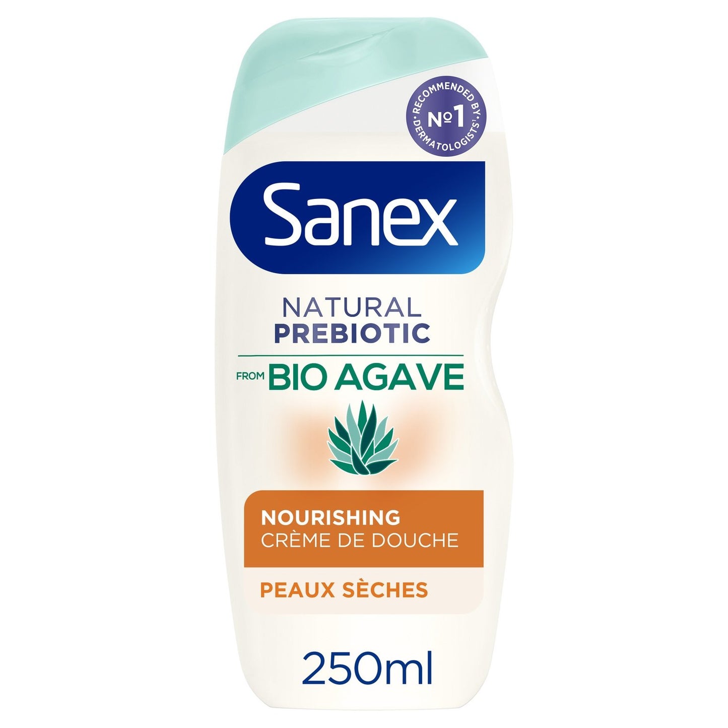 Regenerating Shower Cream with Agave Organic Natural Prebiotic SANEX