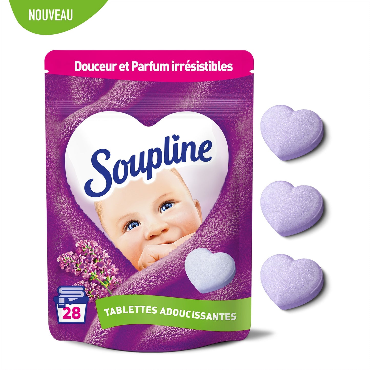 SOUPLINE Lavendelfelder Weichspülertabletten