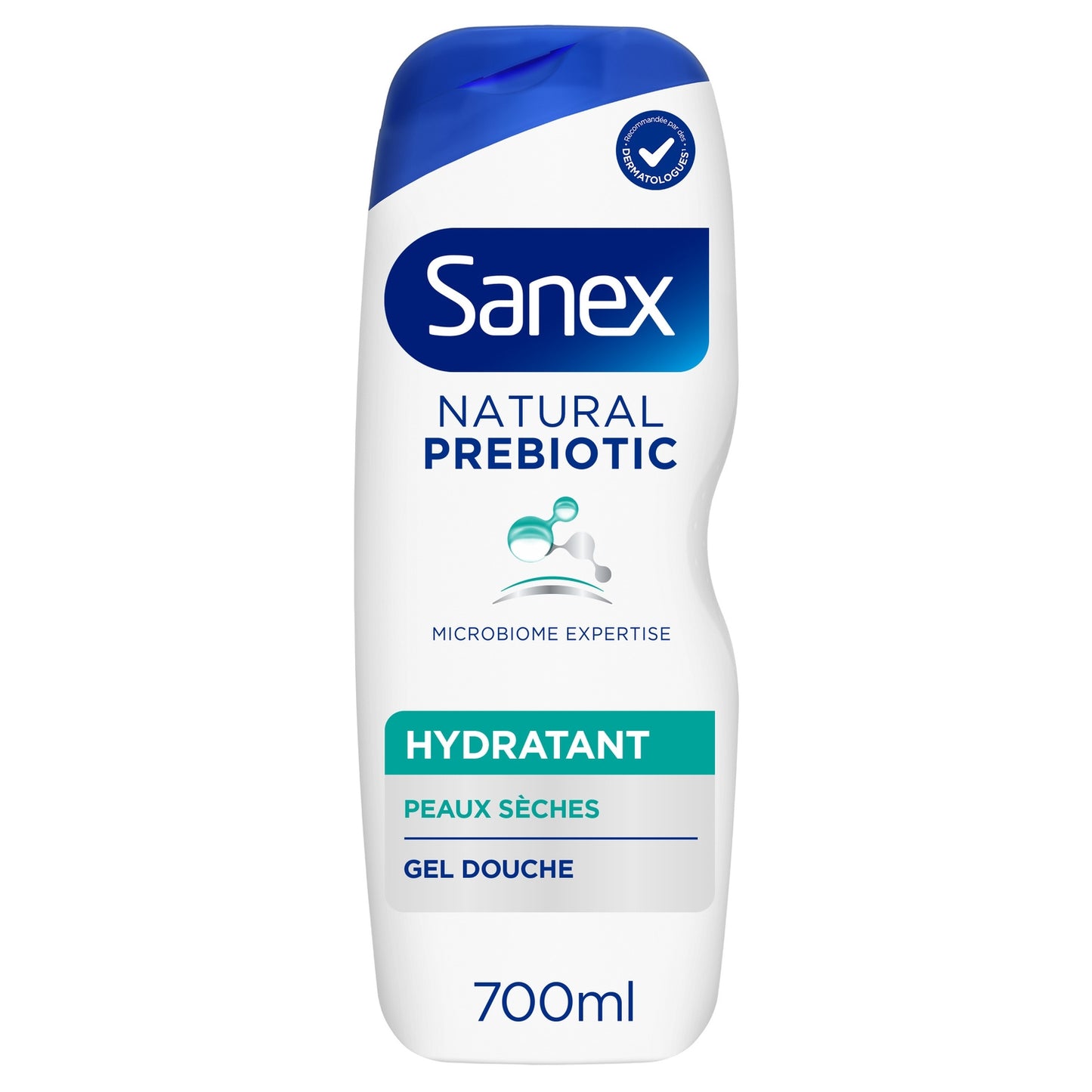 SANEX Natural Prebiotic Nourishing Moisturizing Shower Gel for Dry Skin
